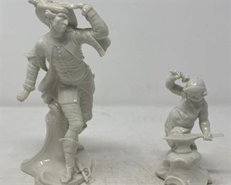 White porcelain figurines