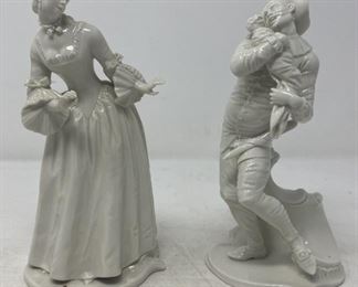 White porcelain figurines