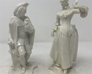 White porcelain figurines
