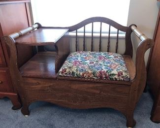 telephone storage bench