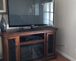 entertainment center with electric fireplace