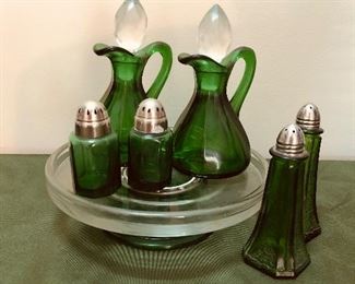 green glassware