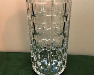 mid century crystal vase
