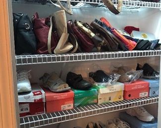 Ladies shoes size 10 and handbag collection