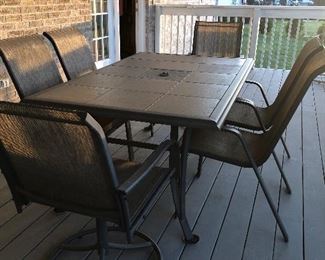 patio table and chairs