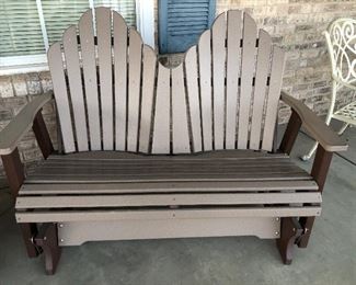 Amish built composite all weather glider rocker