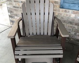 Amish built composite all weather glider chair