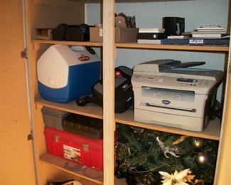 printer, garland, cooler, tool boxes