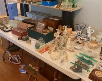 Knick-knacks, wood boxes, misc