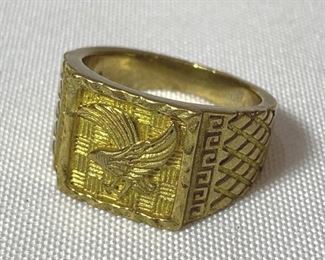 18k eagle ring