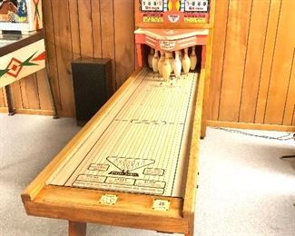 1950’s shuffle board style bowling  game. Great condition and works great! 