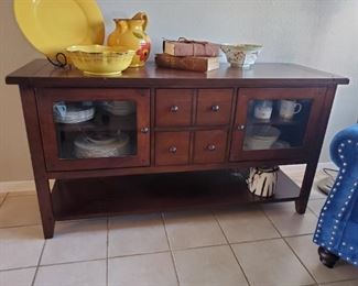 Dark wood buffet 
60x32