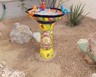 Talavera Bird bath Mexican Pottery
22 inches high