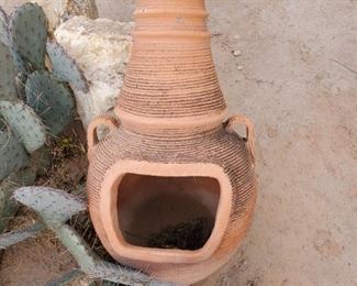Terracotta chimenea 
33inches high