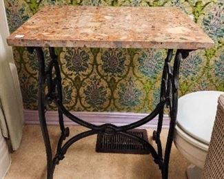Marble top singer sewing table
