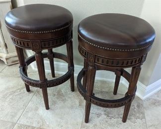 Frontgate swivel backless barstool pair