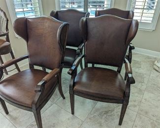 Bernhardt wingback chairs - set of 4