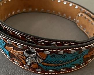 Embossed Leather Belt