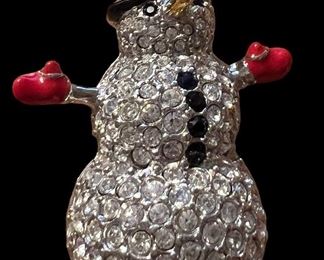2003 Swarovski Snowman Pin