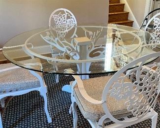 Metal with glass top