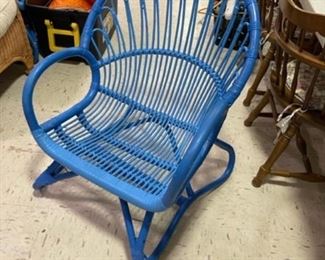 One of two rattan chairs available, cushions needed