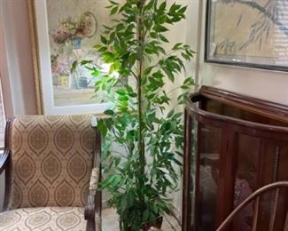 Original art and prints, artificial plants