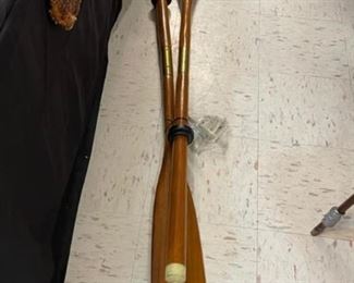 Pair of wood oars