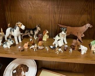 Lots of dog figurines