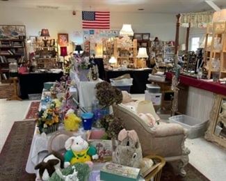 Finally set-up!  A partial view of the hall