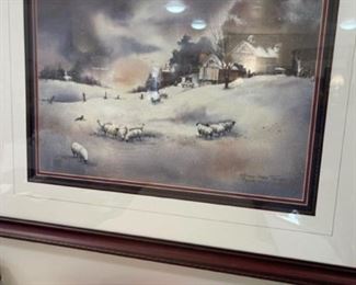 Sheep Print, signed and numbered