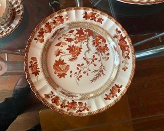 Spode Indian Tree Scalupped Ede - Orange Rust - Service for 10 / 5 pieces setting w/ extra - great condition