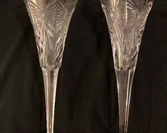 Waterford • Toasting Flutes • 9 1/4” H • $90 pair • (five pairs available • variety of patterns)