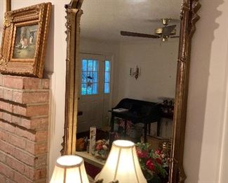 Gilt Mirror • 42”h x 26”w (overall) • $165