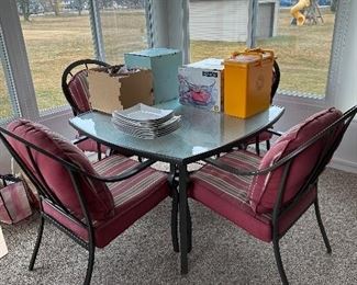 Patio set with 6 chairs (2 chairs not shown) 300.00