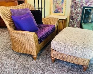 10_____$425 
Oversized rattan chair 38x& ottoman 19x41
