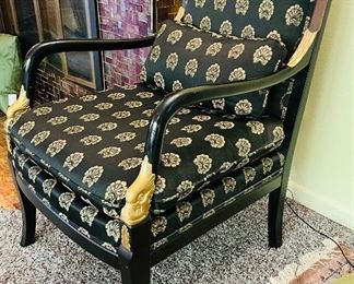 16_____$195 
Ethan Allen black/gold Neoclassical revival style 36Tx22