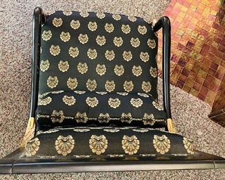 16_____$195 
Ethan Allen black/gold Neoclassical revival style 36Tx22