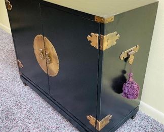 5_____$240 
Black cabinet with gold hardware 30x34x16