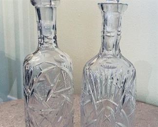 43_____$100 
Pair of cut crystal decanters 13x4