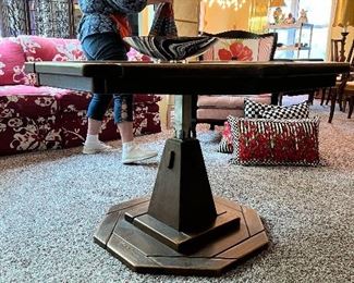 Hydraulic card table or coffee table $150