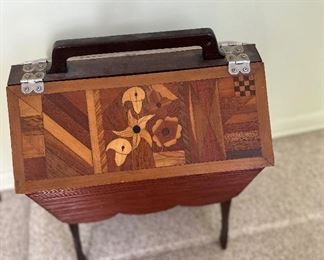 Wood Sewing Box 