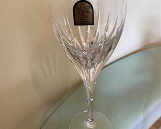 DaVinci Cut Crystal Wine Glasses.