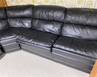 Sectional Black Sofa, Recliner, Sleeper