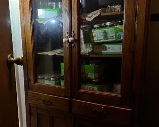 antique oak cabinet
