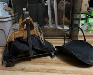 fireplace wood holders, andirons