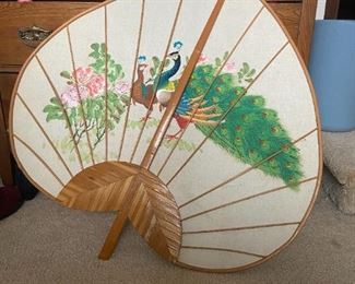 bamboo and linen fan