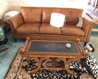 Immaculate leather sofa 