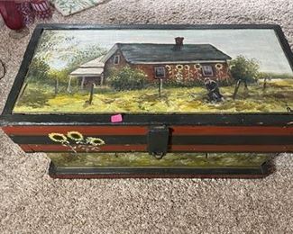 Lot 27   2 Bid(s)
Vintage Paulette Inlay Handpainted Craftbox