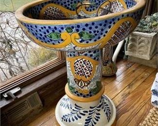 Lot 97   30 Bid(s)
Hand Painted Ceramic Birdbath