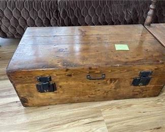Lot 214   6 Bid(s)
Vintage Wood Trunk